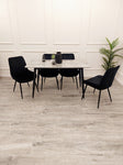 Titus 1.4m Black Dining Table