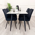 Titus 1.4m Black Dining Table