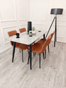 Titus 1.4m Black Dining Table
