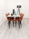Titus 1.4m Black Dining Table