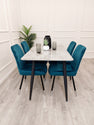 Titus 1.4m Black Dining Table