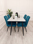 Titus 1.4m Black Dining Table