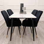 Titus 1.4m Black Dining Table