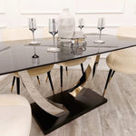 Venus 1.6m Chrome Dining Table
