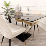Venus 1.6m Chrome Dining Table