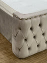 2025 MODERN MAYBACH CHESTERFIELD BED WITH SILVEER STUD FINISH