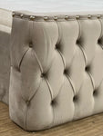 2025 MODERN MAYBACH CHESTERFIELD BED WITH SILVEER STUD FINISH