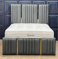 ELEGANCE LINE GOLD BED - OTTOMAN STORAGE BED