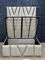 2025 VICTORIA PANEL BED WITH GOLD TRIM FINISH