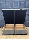 ELEGANCE LINE SILVER BED - OTTOMAN STORAGE BED