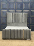 ELEGANCE LINE SILVER BED - OTTOMAN STORAGE BED