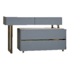 dressing table leather effect