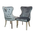 Chelsea Dining Chair with Lion Knocker & Buttoned Back