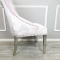 Duke Dinning Chair – Plain Back With Chrome Knocker & Straight Legs