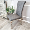 Nicole Dining Chair with Plain Back, Line & Cross Stitch
