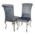 Nicole Dining Chair with Plain Back, Line & Cross Stitch