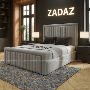 Camden Wingback Bed Frame – Steel Grey Velvet