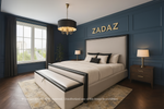 Mayfair Chesterfield Bed – Monochrome Trim Edition