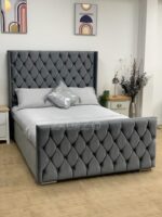 grey bed